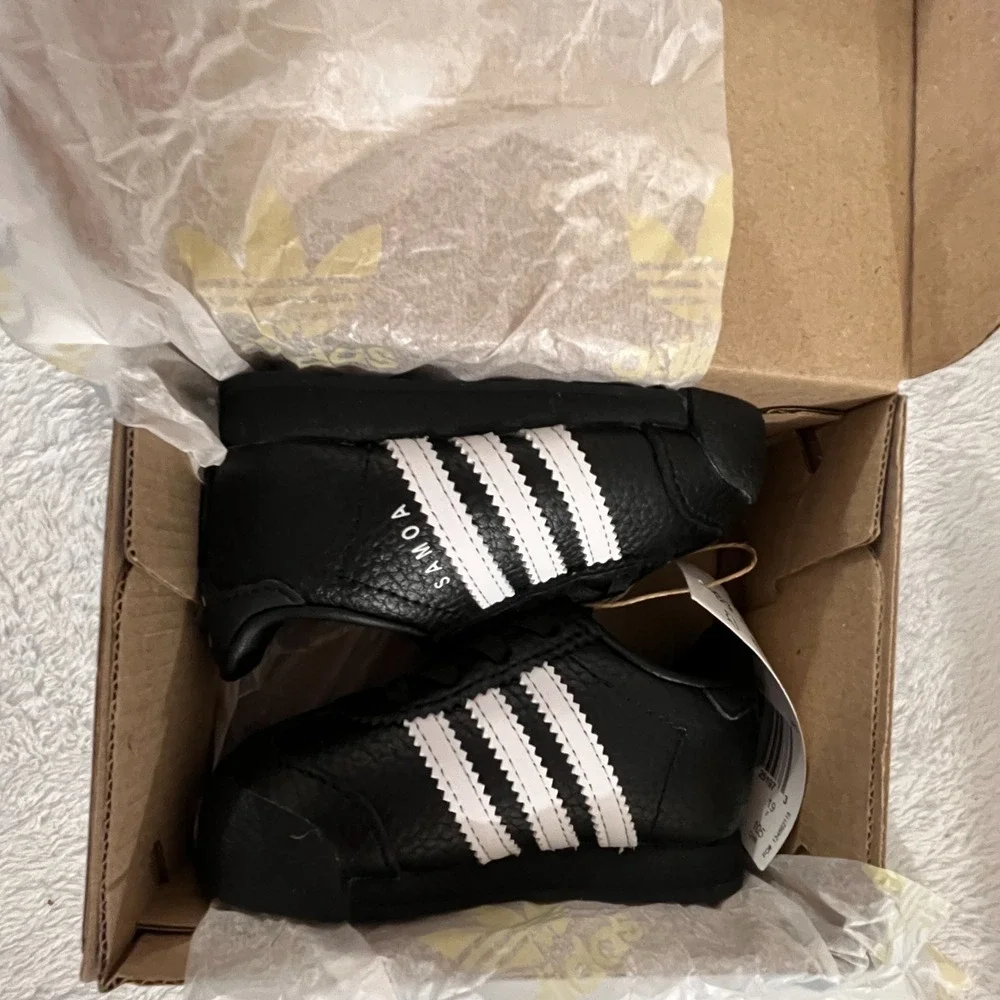 Adidas Samoa I Shoes Size 4K Kids Boys Girls Black And White Youth Unisex JH6779
